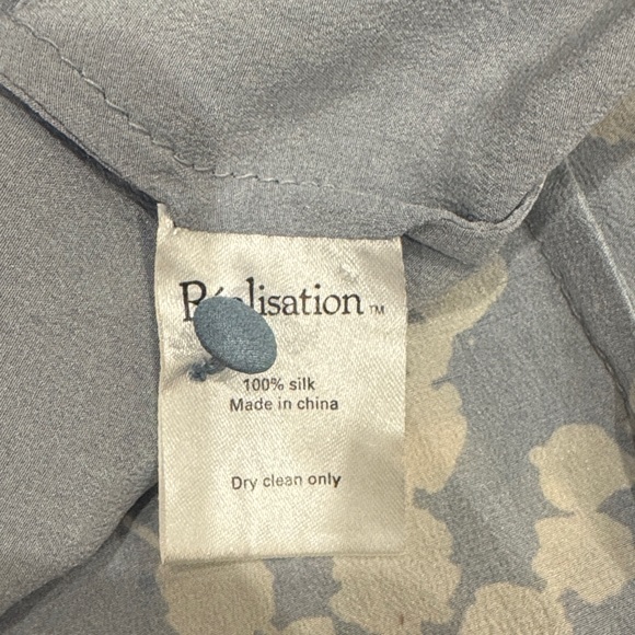 Realisation Par Light Blue Floral Long Sleeve Wrap Midi Dress size S - Picture 4 of 4